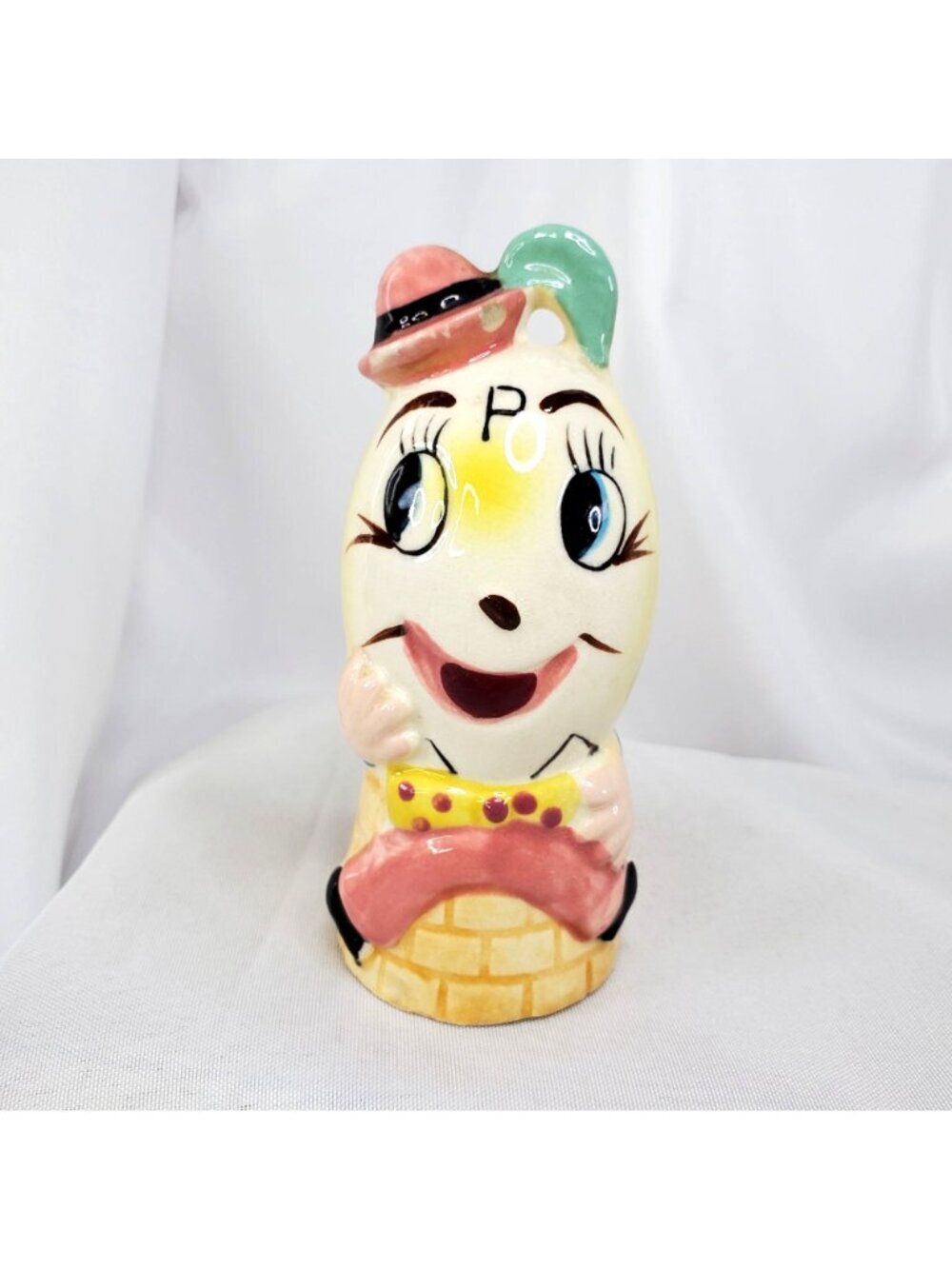 VTG Anthropomorphic Humpty Dumpty Ceramic Pepper Shaker Replacement Japan 1950s - Picture 10 of 10
